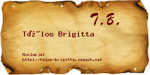 Tálos Brigitta névjegykártya