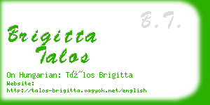 brigitta talos business card